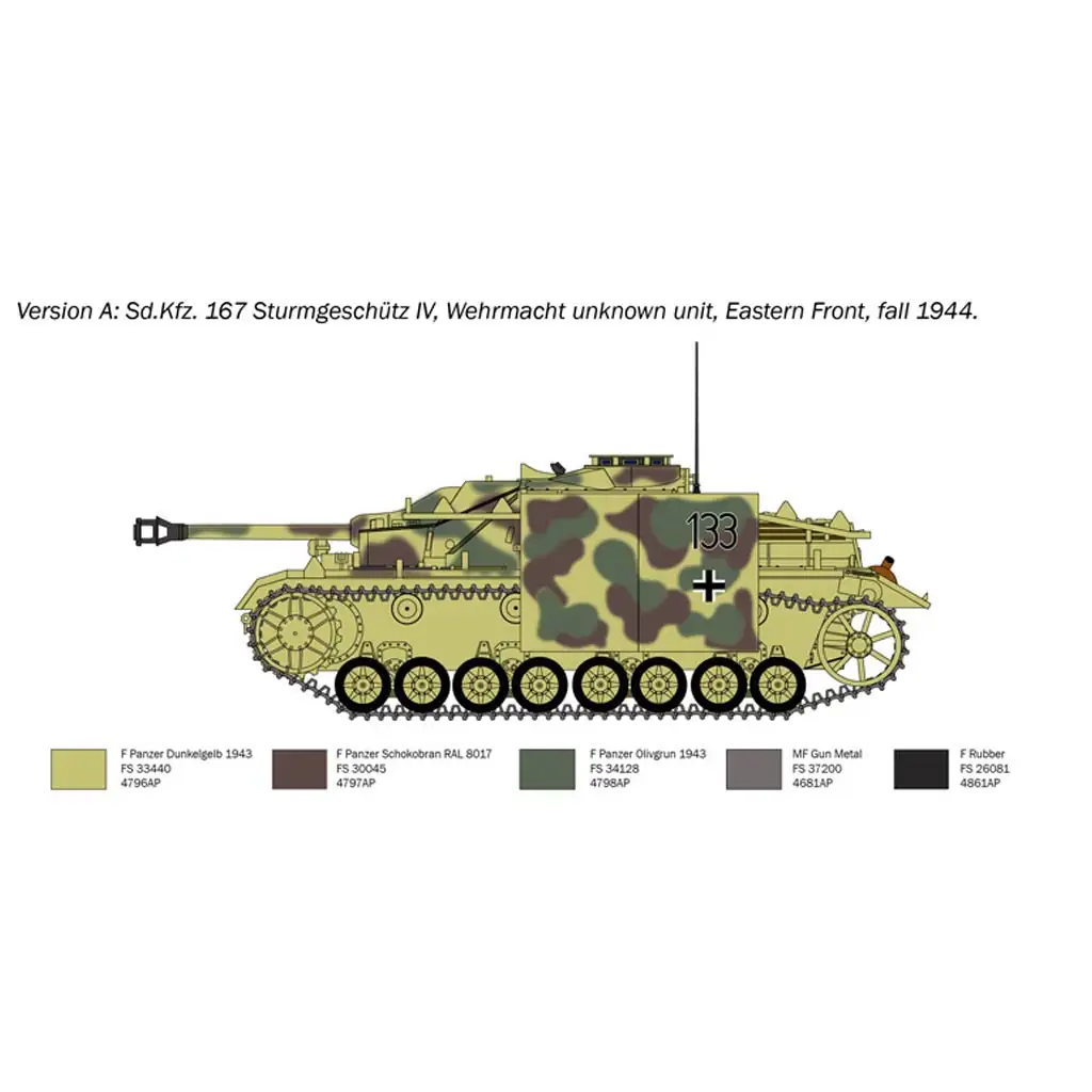 Italeri 1/35 Sd.Kfz. 167 Sturmgeschütz IV штурмови танк модел изображение 3