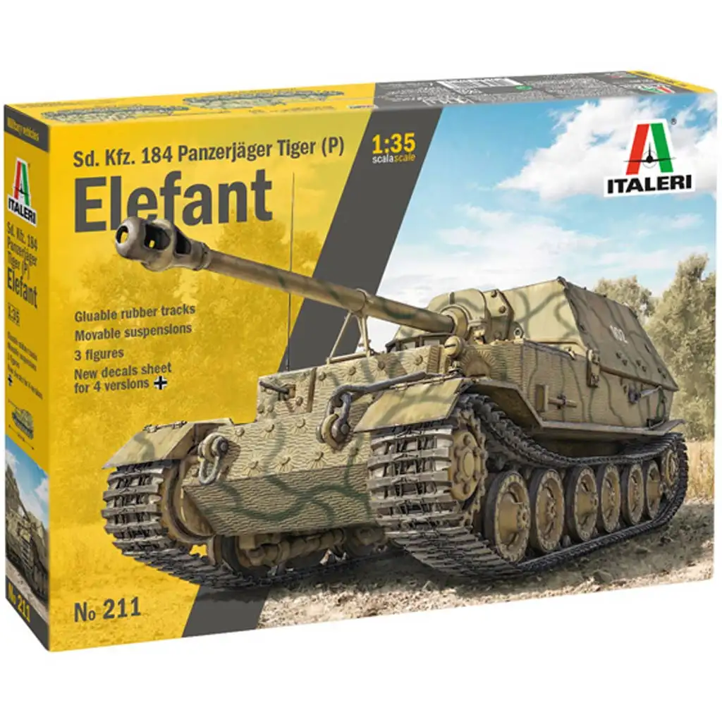 Italeri: 1/35 Sd.Kfz. 184 Elefant танкловец модел изображение 1