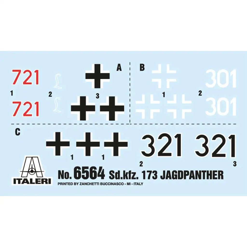 Italeri 1/35 Sd.Kfz.173 Jagdpanther танк с екипаж в зимна униформа модел изображение 2