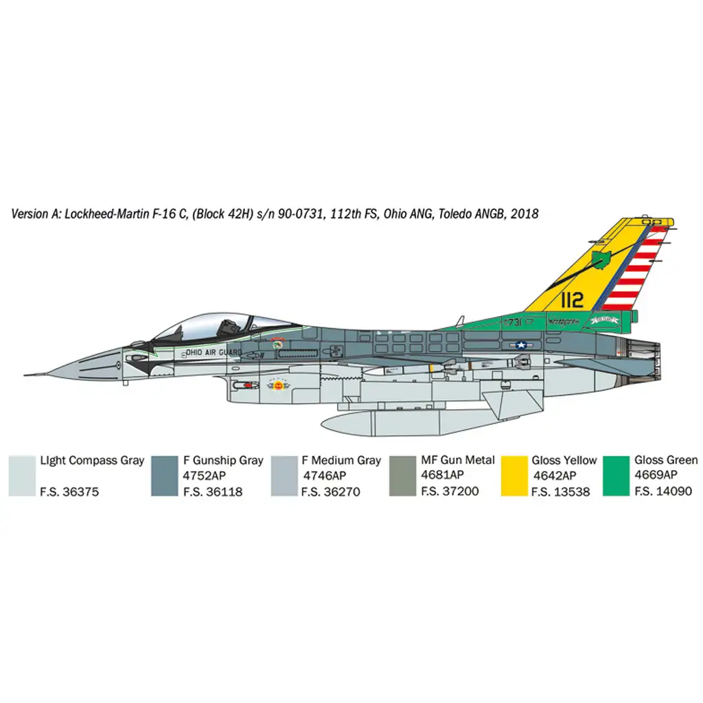 Italeri 1/48 F-16C Fighting Falcon изтребител модел изображение 3
