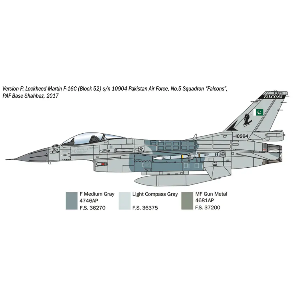 Italeri 1/48 F-16C Fighting Falcon изтребител модел изображение 5