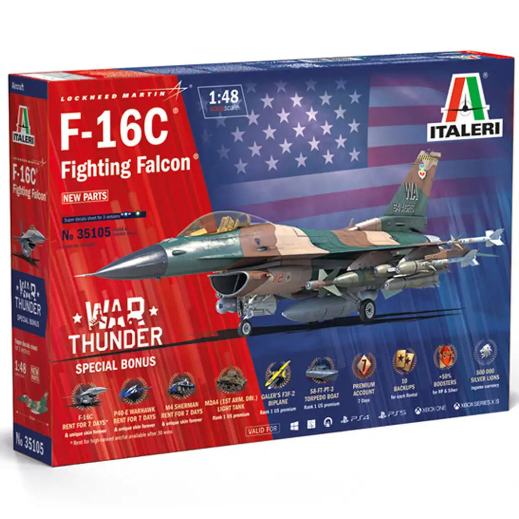 Italeri 1/48 F-16C Fighting Falcon изтребител модел изображение 1