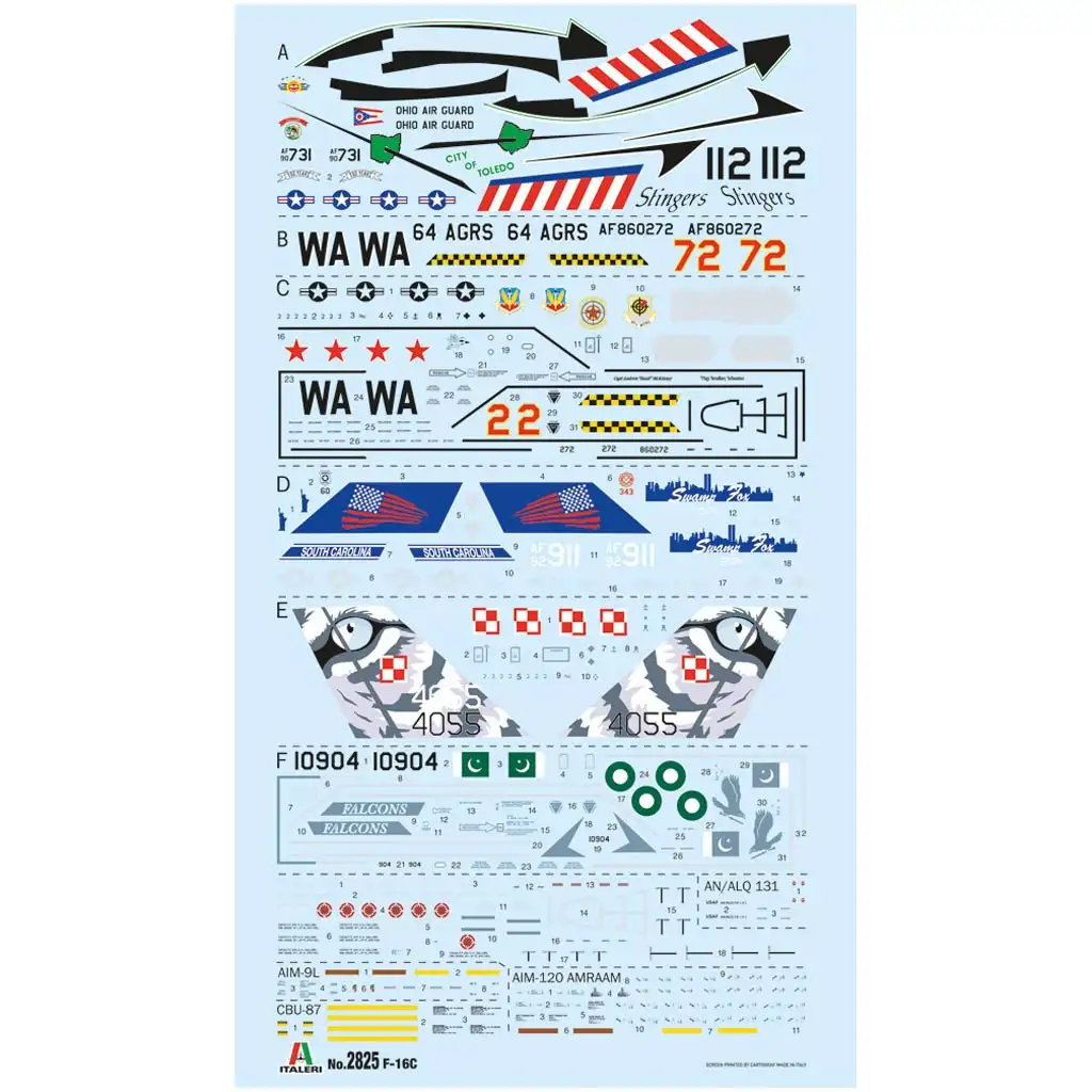 Italeri 1/48 F-16C Fighting Falcon самолетен модел изображение 2