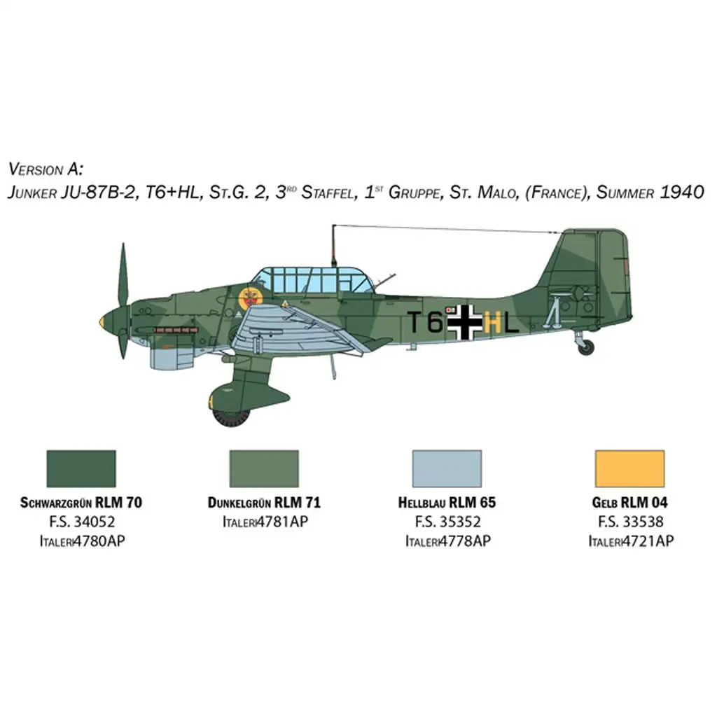 Italeri 1/48 Junkers Ju 87B Stuka самолетен модел изображение 3