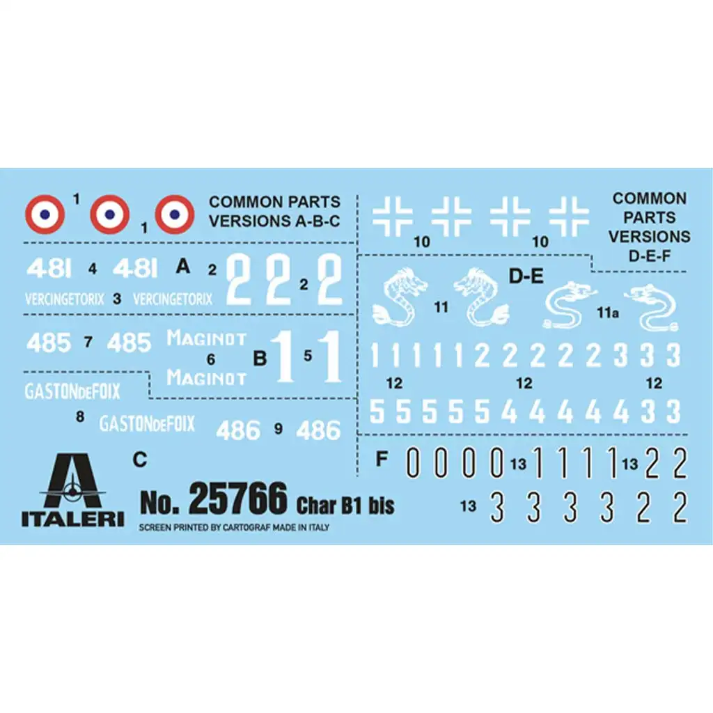 Italeri 1/56 Char B1 Bis танк модел изображение 2