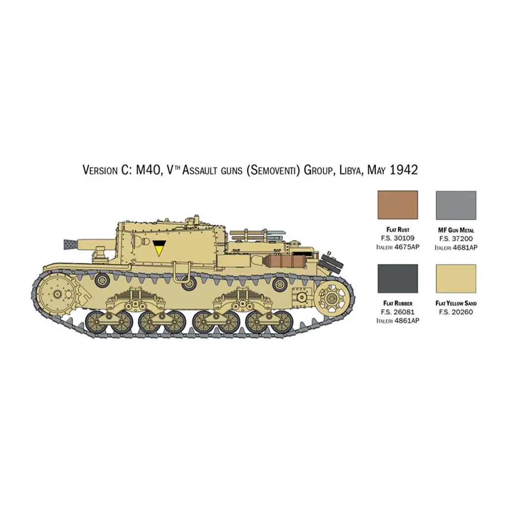 Italeri 1/56 Италиански танкове и Semoventi танк модел изображение 4