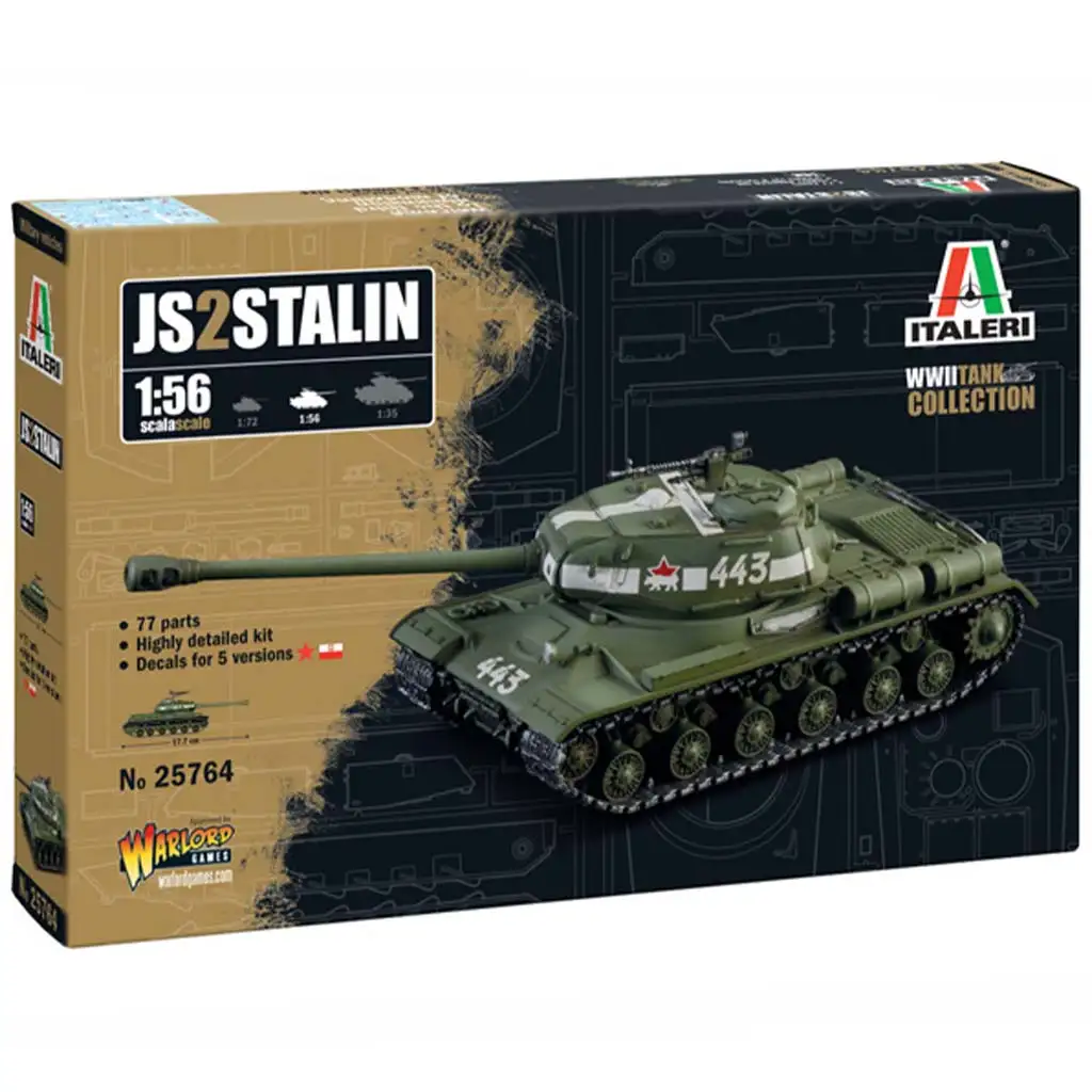 Italeri 1/56 JS2 Сталин танк модел изображение 1