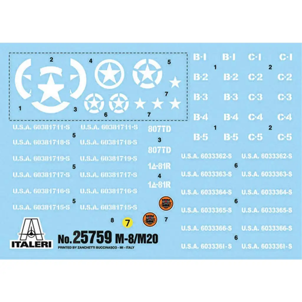 Italeri 1/56 M8/M20 танк модел изображение 2
