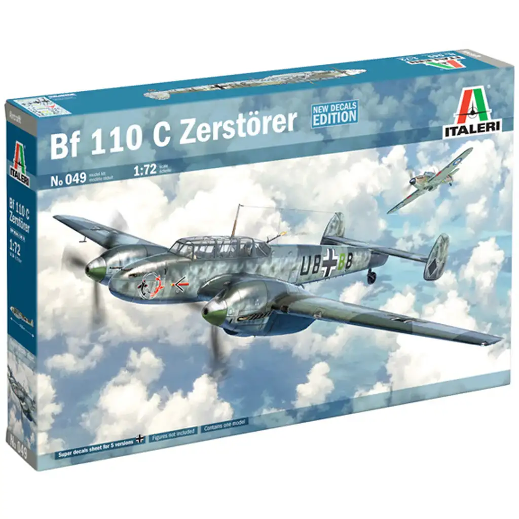 Italeri 1/72 Bf 110 C Zerstörer изтребител модел изображение 1