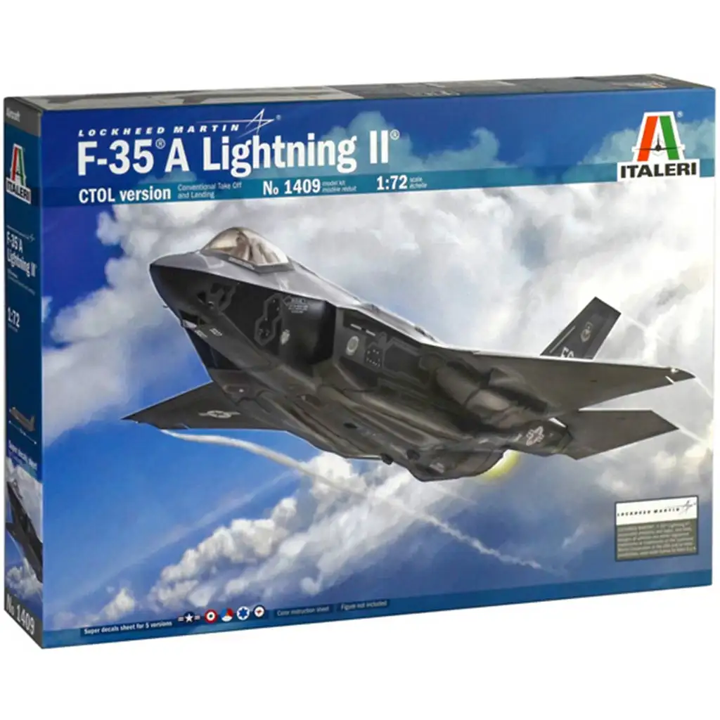 Italeri 1/72 F-35A Lightning II изтребител модел изображение 1