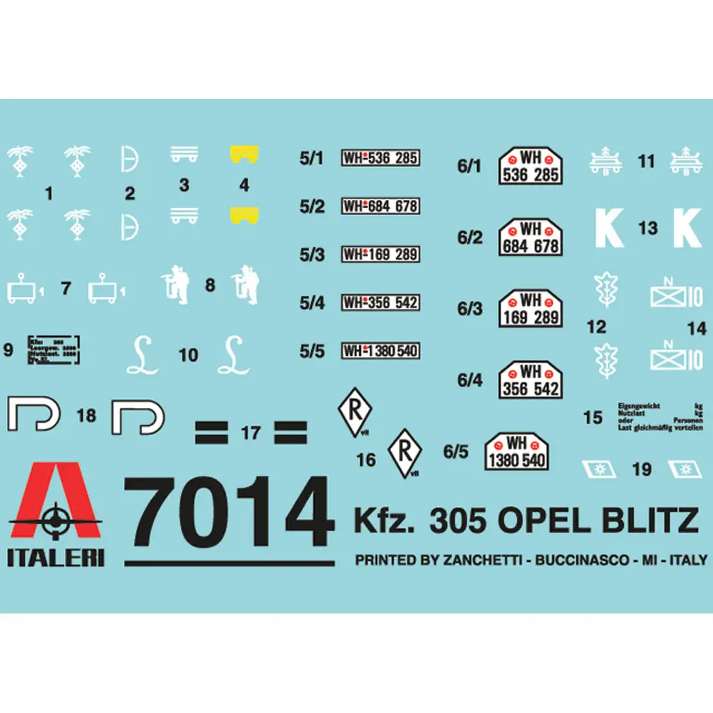 Italeri 1/72 Kfz. 305 Opel Blitz военен камион модел изображение 2