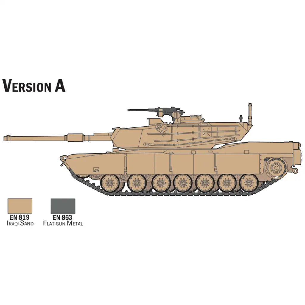 Italeri 1/72 M1 Abrams танк модел комплект изображение 3