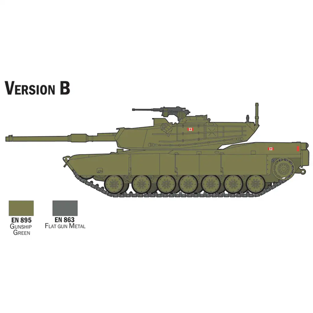 Italeri 1/72 M1 Abrams танк модел комплект изображение 4