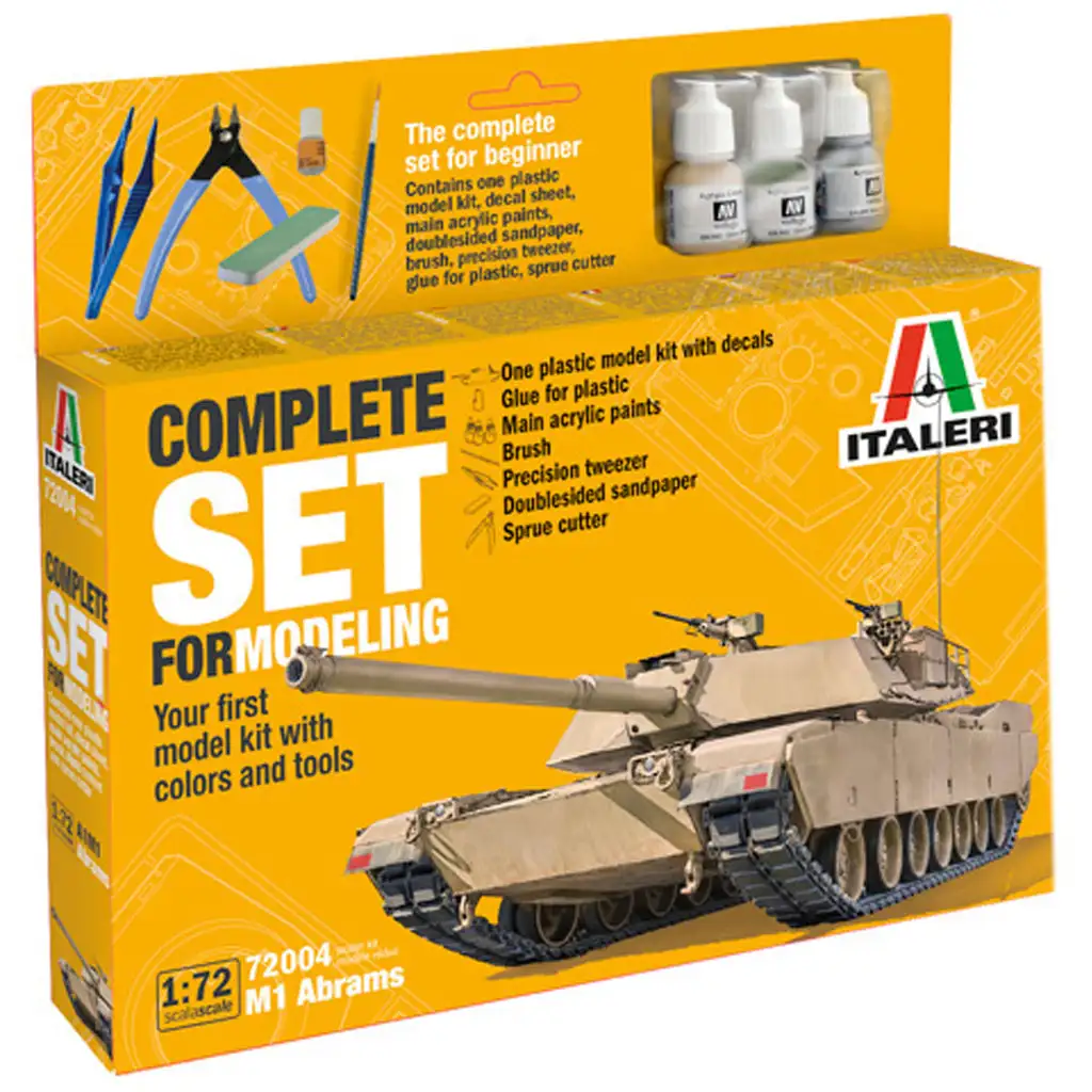 Italeri 1/72 M1 Abrams танк модел комплект изображение 1