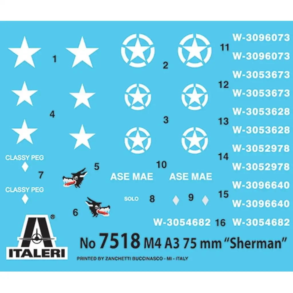 Italeri 1/72 M4A3 75mm Sherman танк 2бр. комплект изображение 2