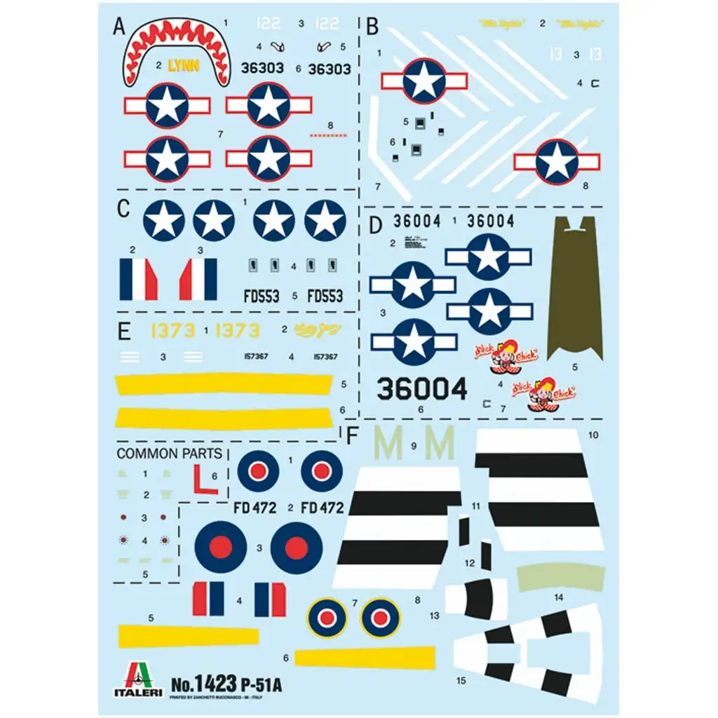 Italeri 1/72 P-51A Mustang изтребител модел изображение 2