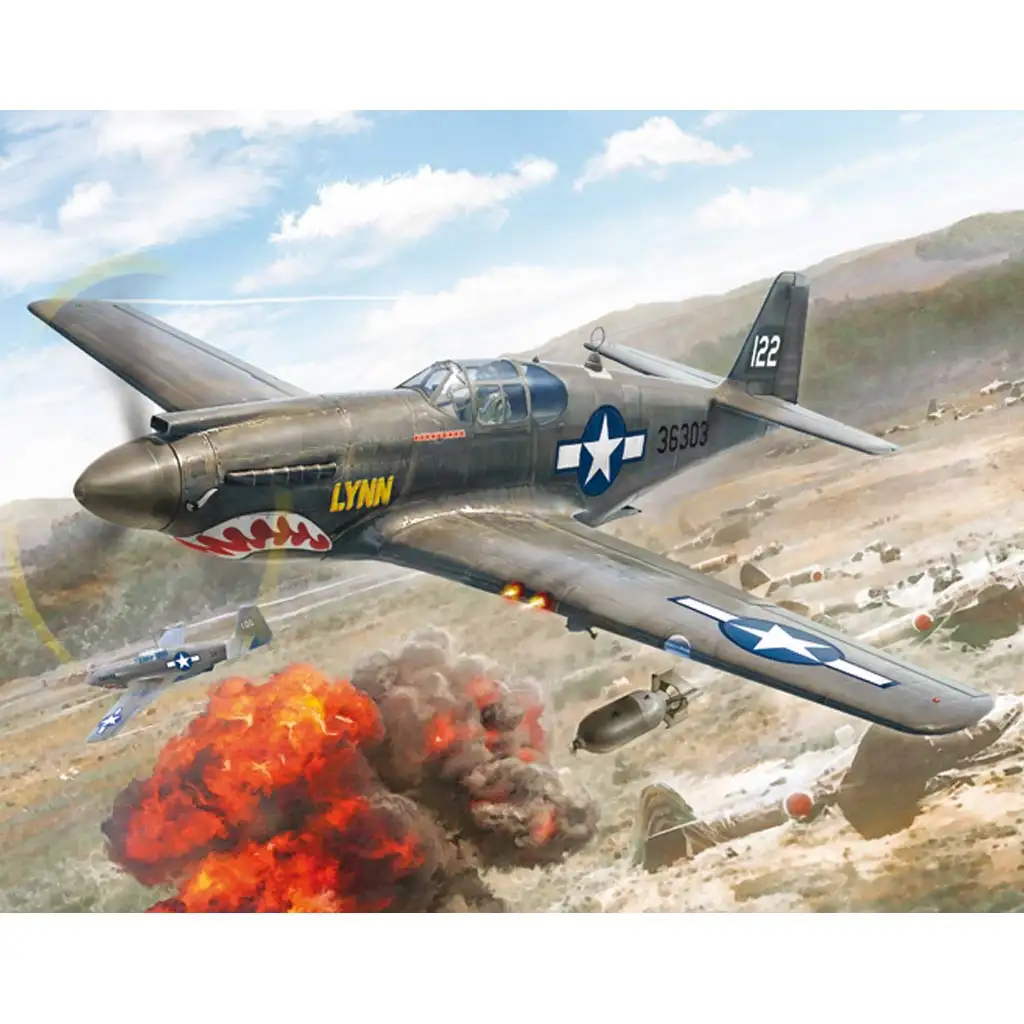 Italeri 1/72 P-51A Mustang изтребител модел изображение 6
