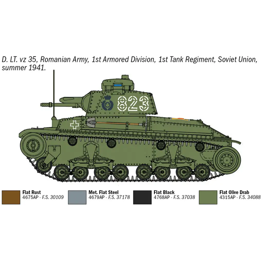 Italeri 1/72 Pz. Kpfw. 35(t) танк модел изображение 6