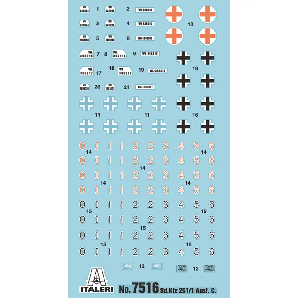 Italeri 1/72 Sd. Kfz. 251/1 Ausf. C полу-гусенични бронетранспортьори 2бр. комплект модел изображение 2