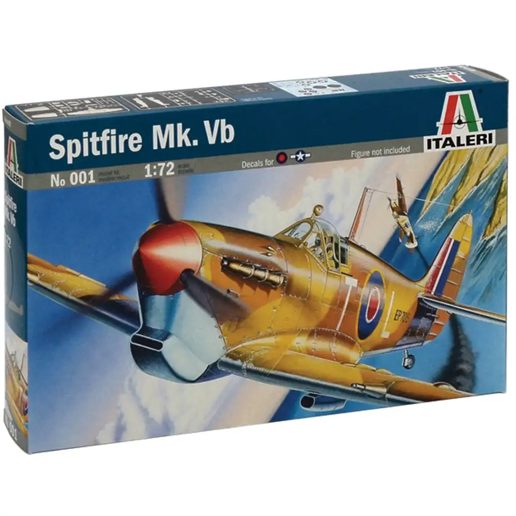 Italeri 1/72 Spitfire Mk. Vb изтребител модел изображение 1