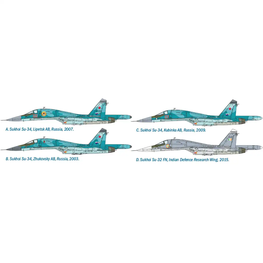 Italeri 1/72 Сухой Су-34/Су-32 FN изтребител-бомбардировач модел изображение 3