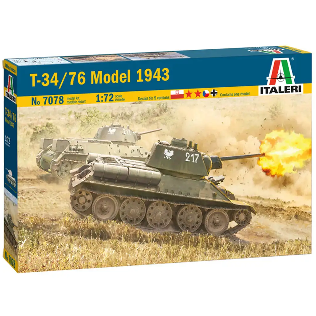 Italeri 1/72 T-34/76 Модел 1943 танк модел изображение 1