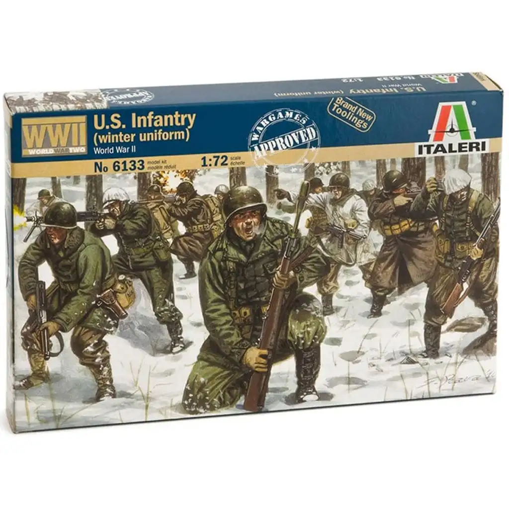 Italeri 1/72 U.S. Infantry WWII. Зимен униформен - зимни униформени войници модел изображение 1