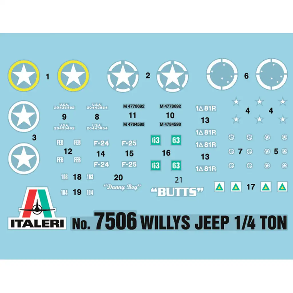 Italeri 1/72 Willys Jeep 1/4 тон 4x4 военни превозни средства 2бр. комплект модел изображение 2