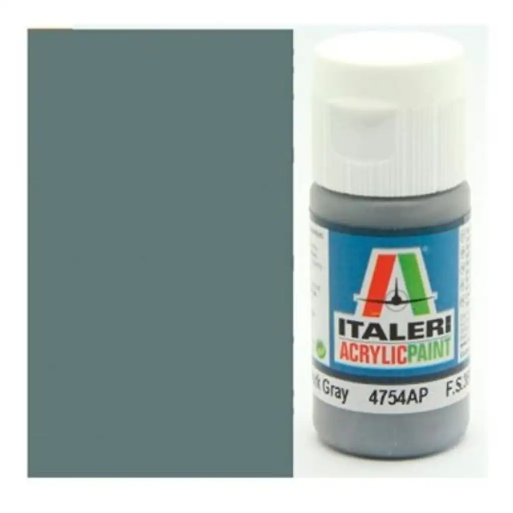 Italeri Flat Dark Gray (4754AP) - Матова тъмносива моделна боя 20ml изображение 1