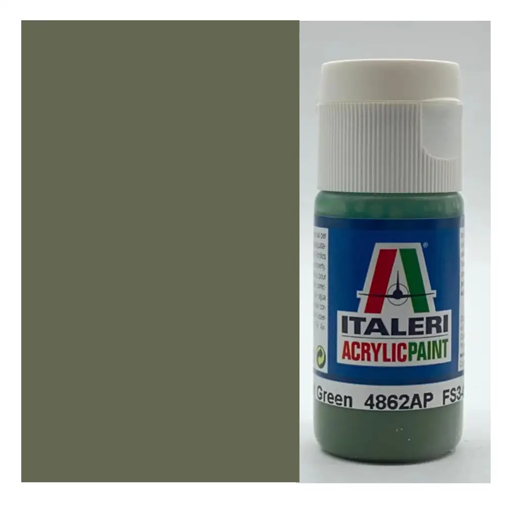 Italeri Flat Green (4862AP) - Матово зелено моделно боя 20ml изображение 1