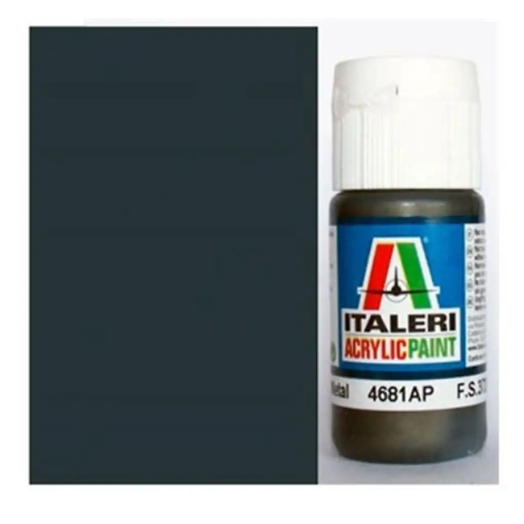 Italeri Flat Gun Metal (4681AP) - Матово оръжейно метално моделно боя 20ml изображение 1