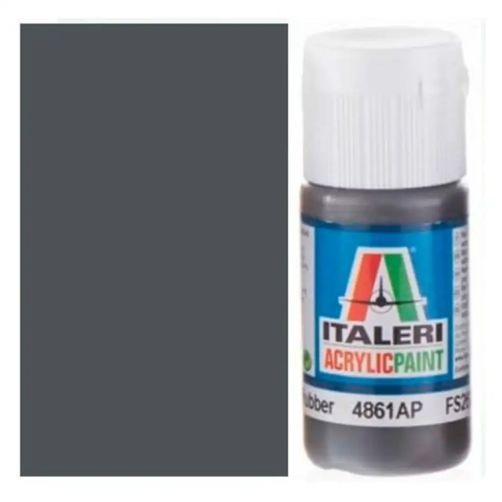 Italeri Flat Rubber (4861AP) - Матова гума цвят модел боя 20ml изображение 1