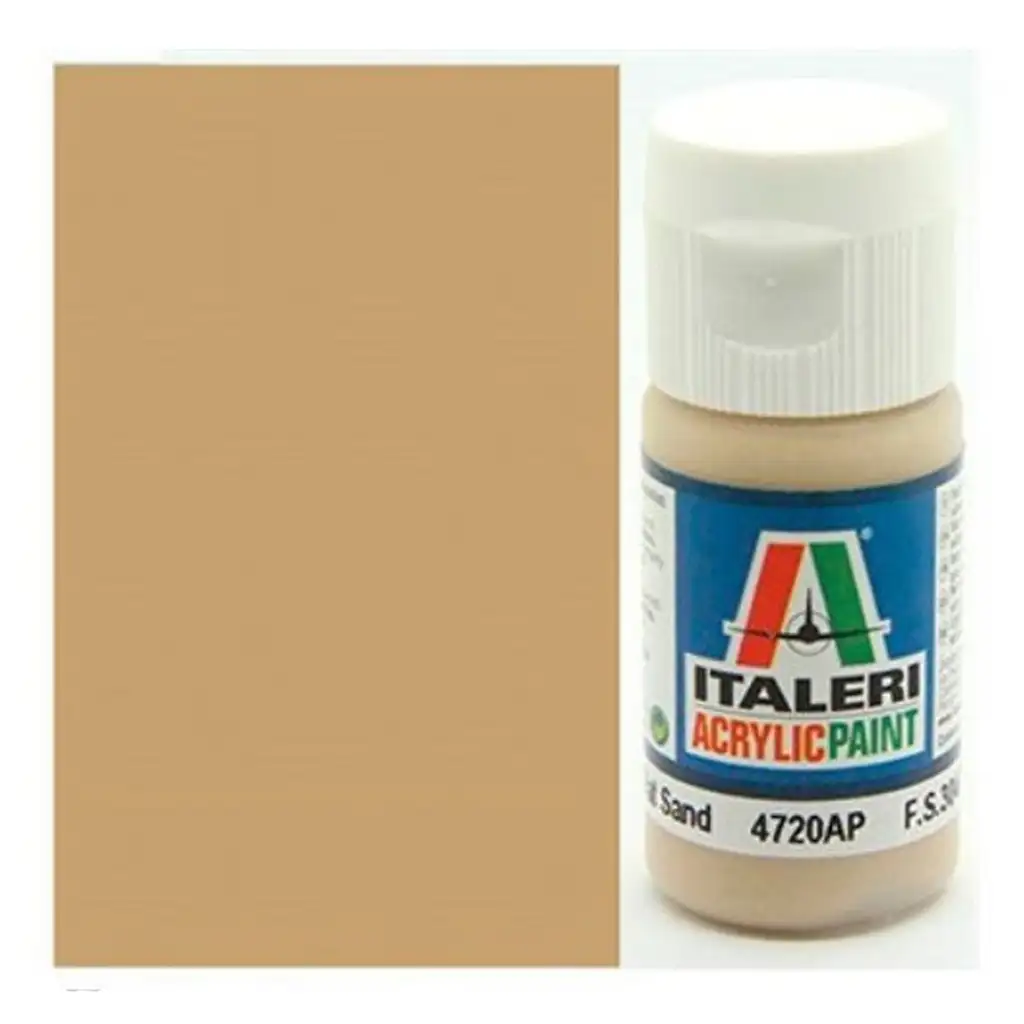 Italeri Flat Sand (4720AP) - Матова цветна боя за модели в цвят пясък 20ml изображение 1