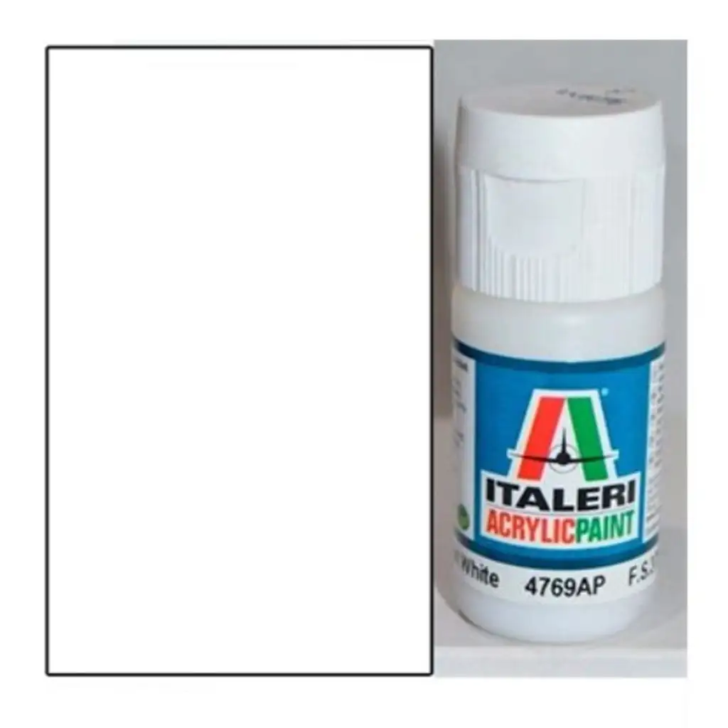 Italeri Flat White (4769AP) - Мат бял модел боя 20ml изображение 1