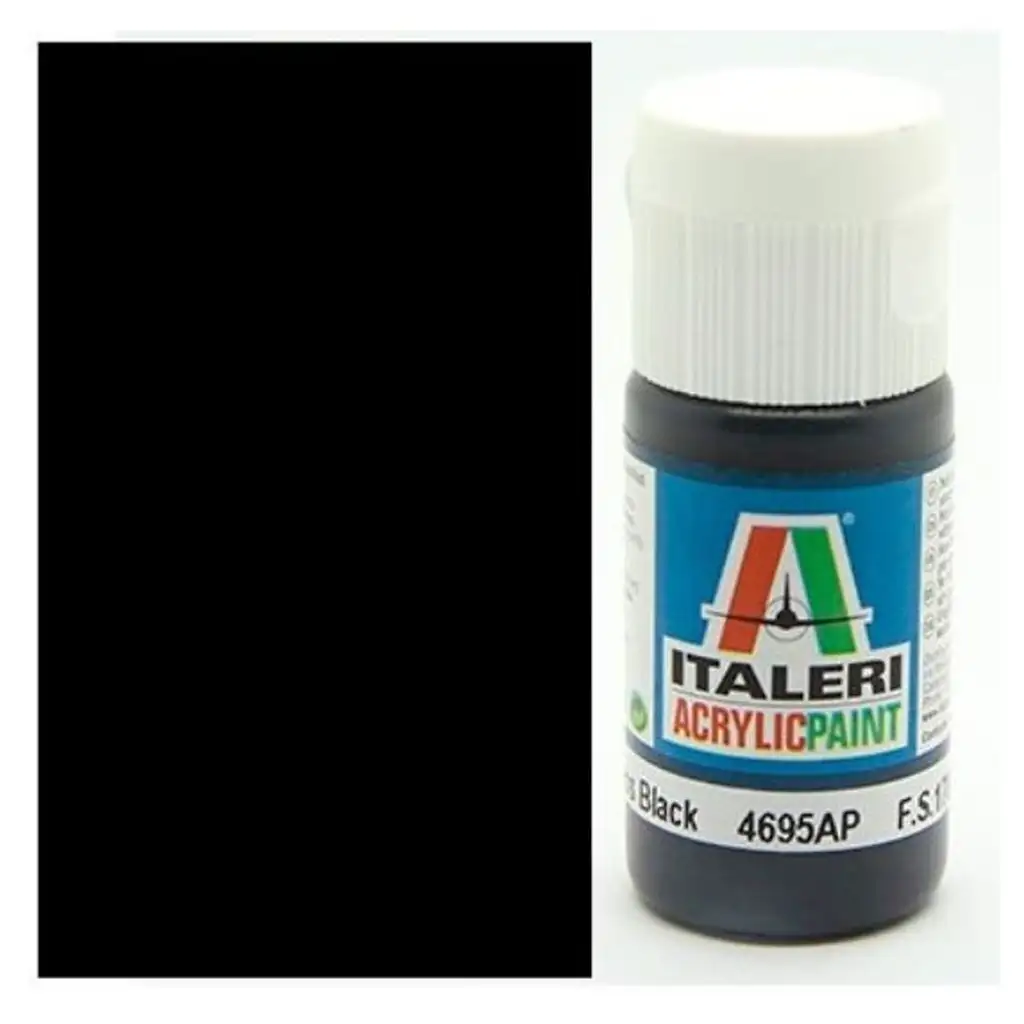 Italeri Gloss Black (4695AP) - Лъскава черна моделна боя 20ml изображение 1