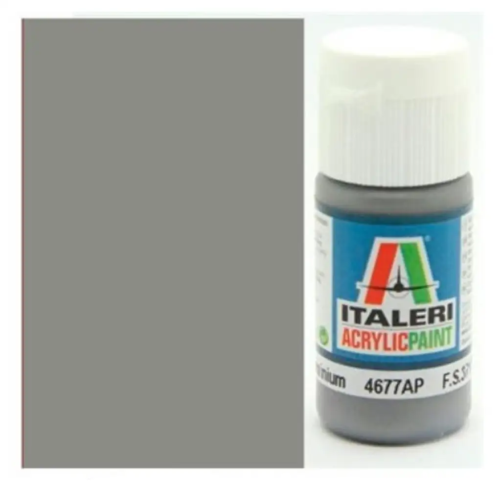 Italeri Metal Flat Aluminium (4677AP) - Метален матов сребърен модел боя 20ml изображение 1