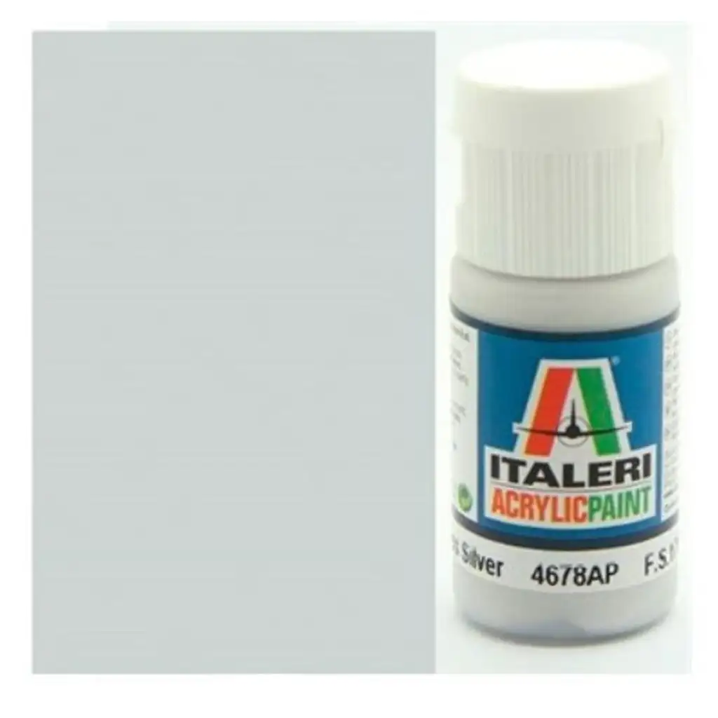 Italeri Metal Gloss Silver (4678AP) - Метален гланцов сребърен модел боя 20ml изображение 1
