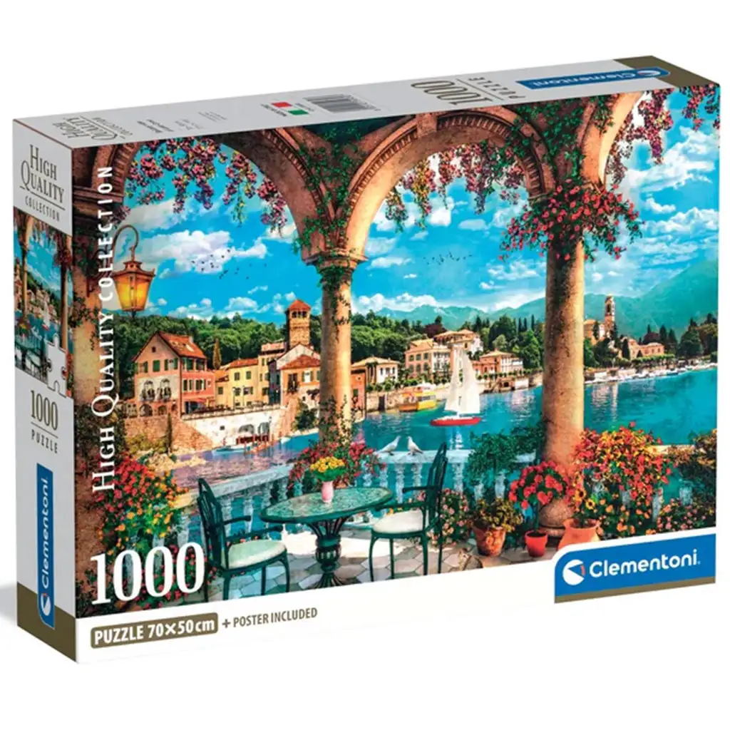 Изглед към езерото Комо 1000 части HQC пъзел - Clementoni изображение 1