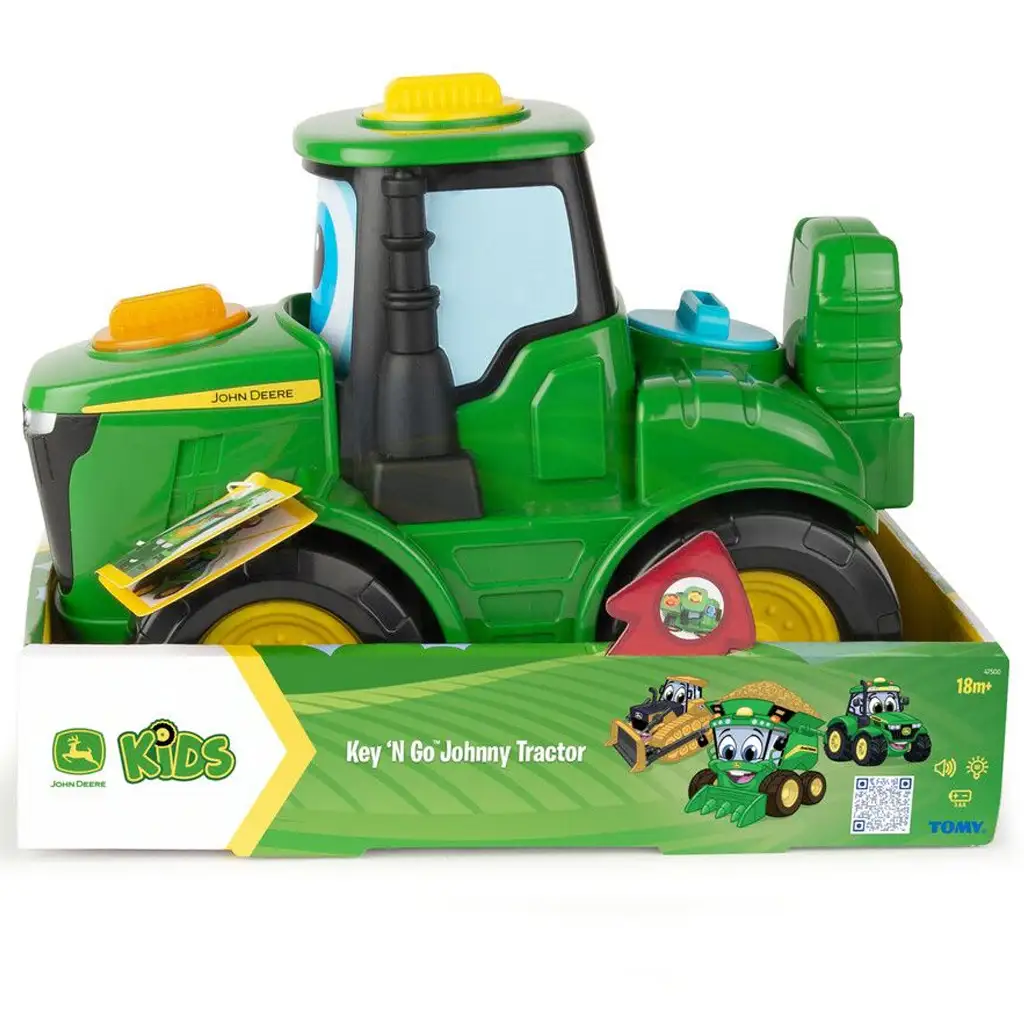 John Deere: Key 'n Go Johnny трактор с ключ за запалване и подвижна функция изображение 4