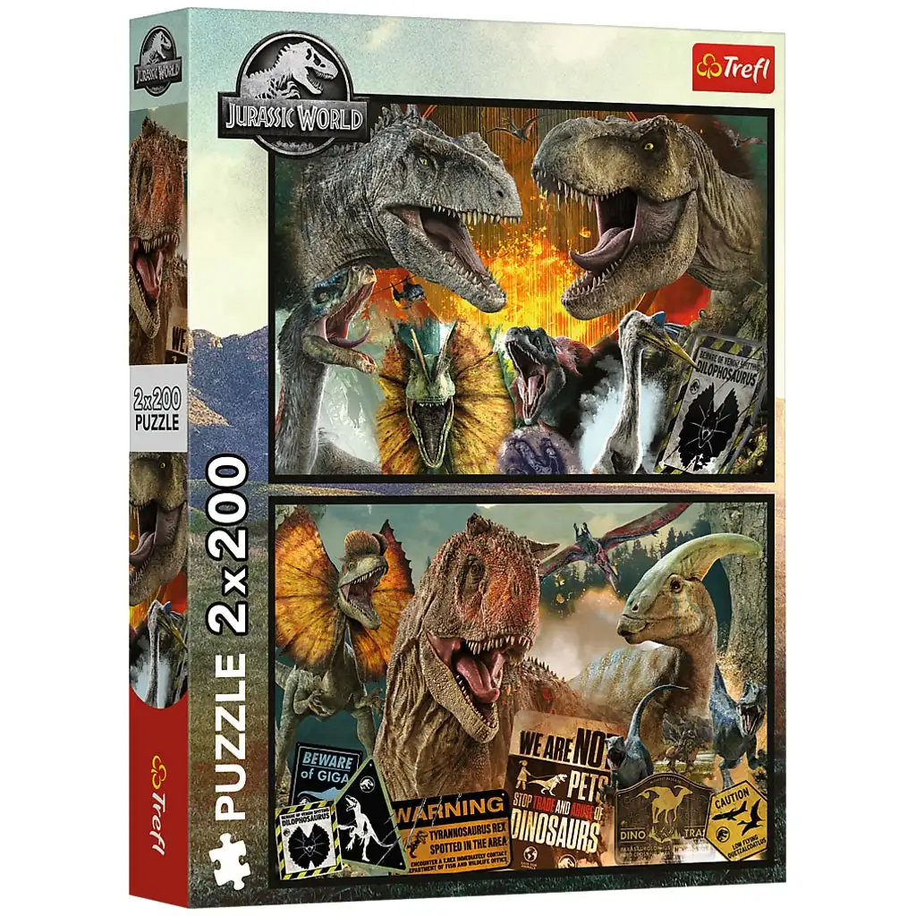 Jurassic World 2x200бр. пъзел - Trefl изображение 1