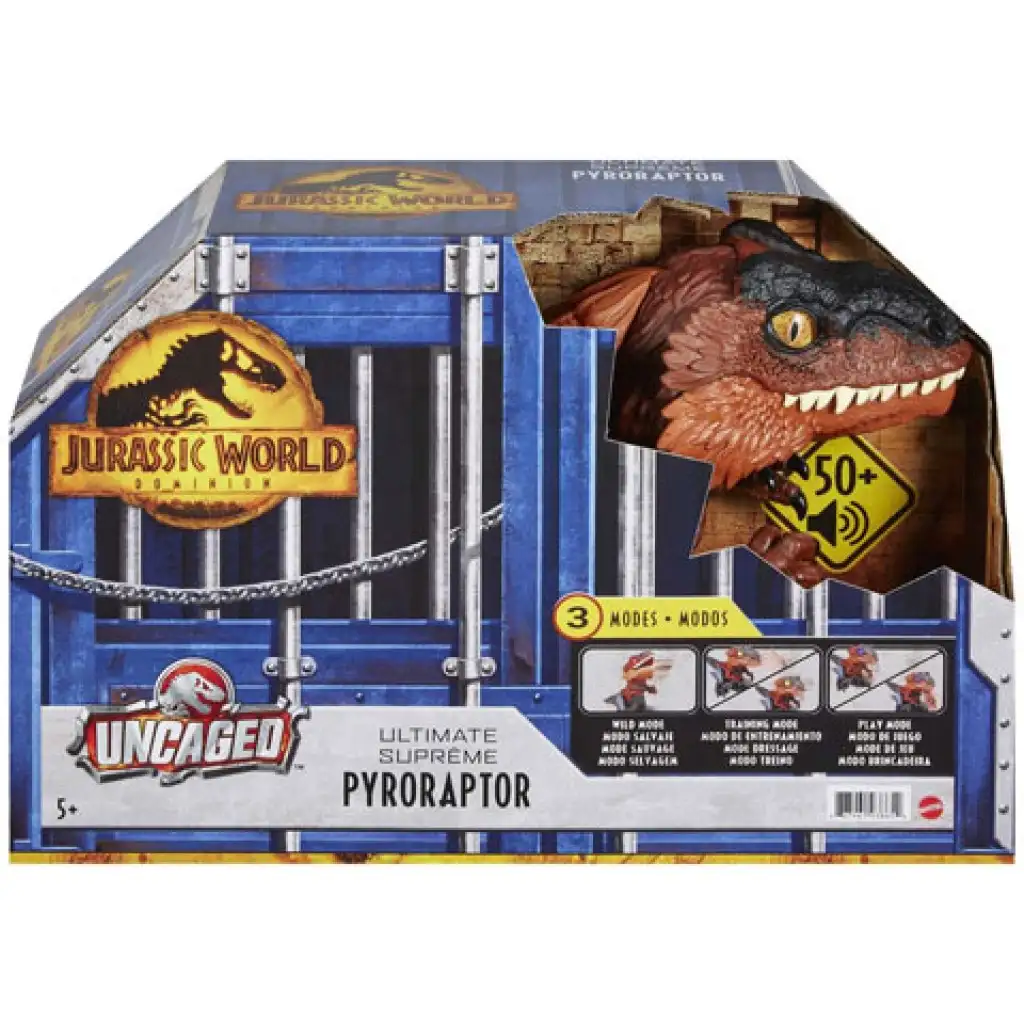 Jurassic World 3: Интерактивна фигура на огнен динозавър - Mattel изображение 1