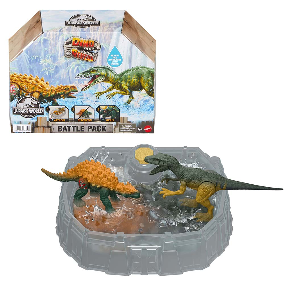 Jurassic World: Dino Reveal Battle Pack комплект с 2 динозавъра - Mattel изображение 1