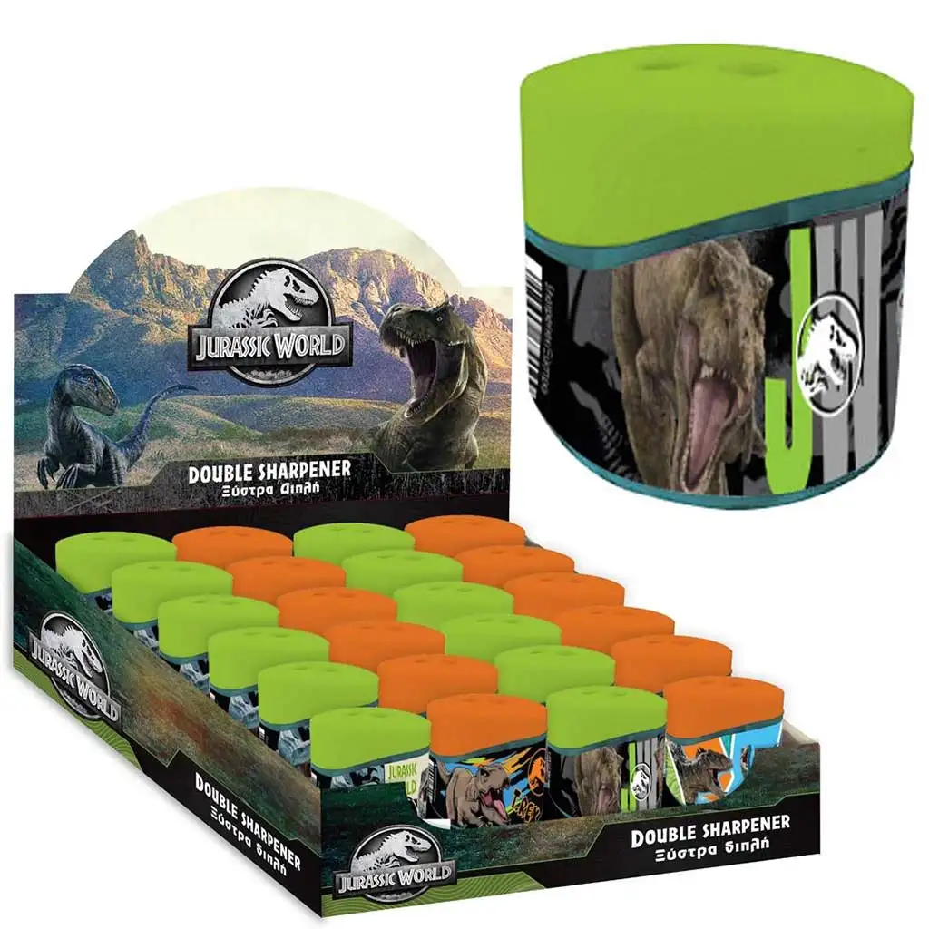 Jurassic World: Тиранозавър Рекс двуотворен контейнерен острилник 1бр изображение 1