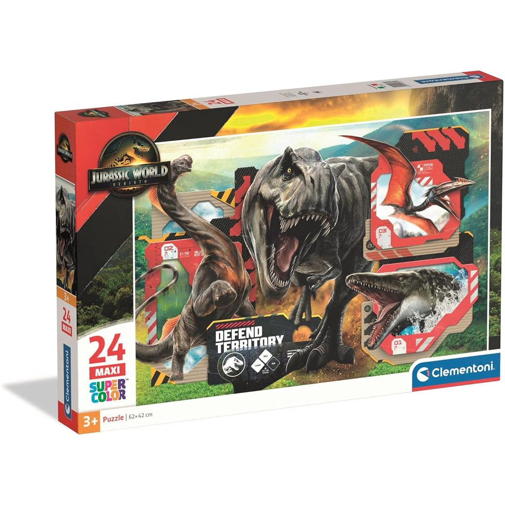 Jurassic World Maxi Super Color 24бр. пъзел - Clementoni изображение 1