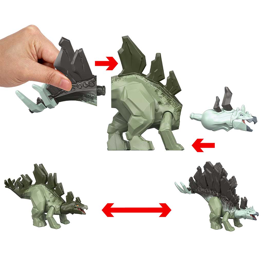 Jurassic World: Mayhem Mix-Ups DIY Мутант динозавър Стегозавър - Mattel изображение 2