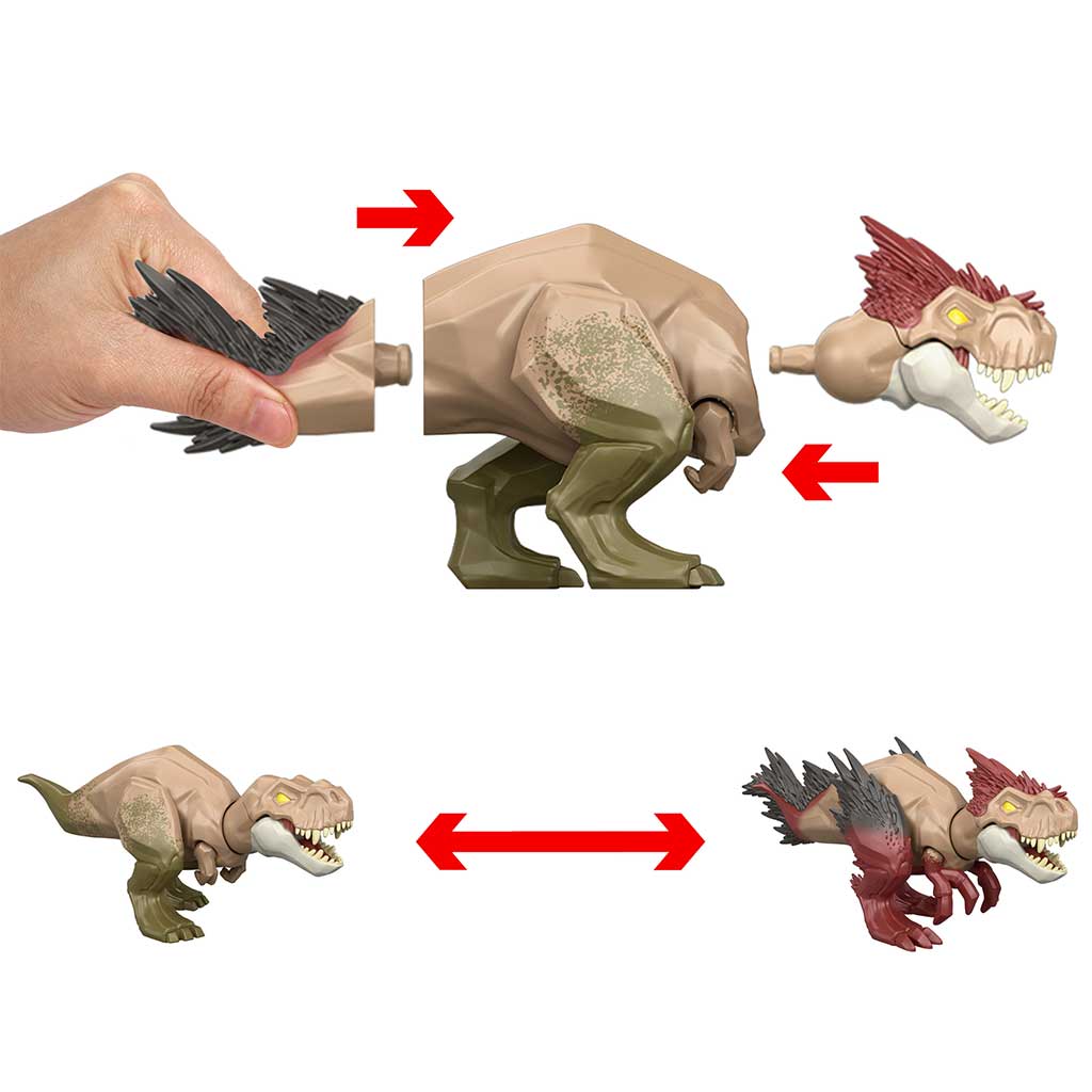 Jurassic World: Mayhem Mix-Ups DIY Мутант динозавър T-Rex - Mattel изображение 3