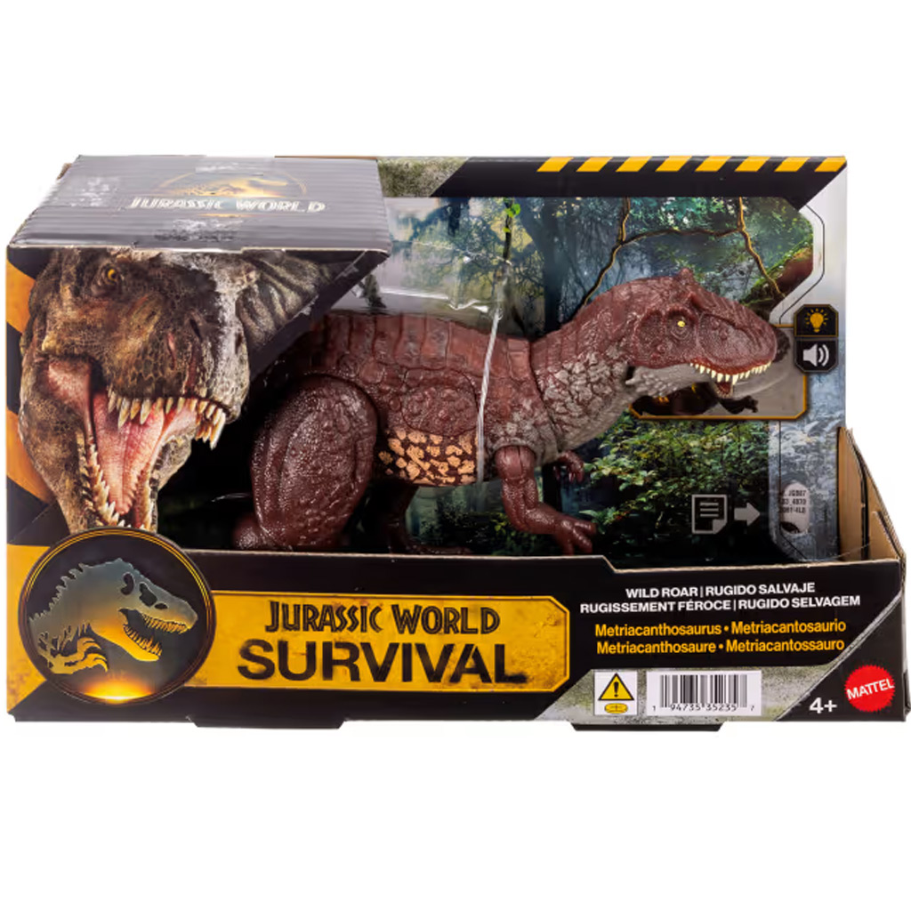 Jurassic World: Метриакантозавър атакуващ динозавър със звук и светлина – Mattel изображение 1