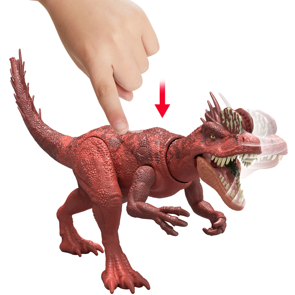 Jurassic World: Нападателен динозавър Дилофозавър - Mattel изображение 3