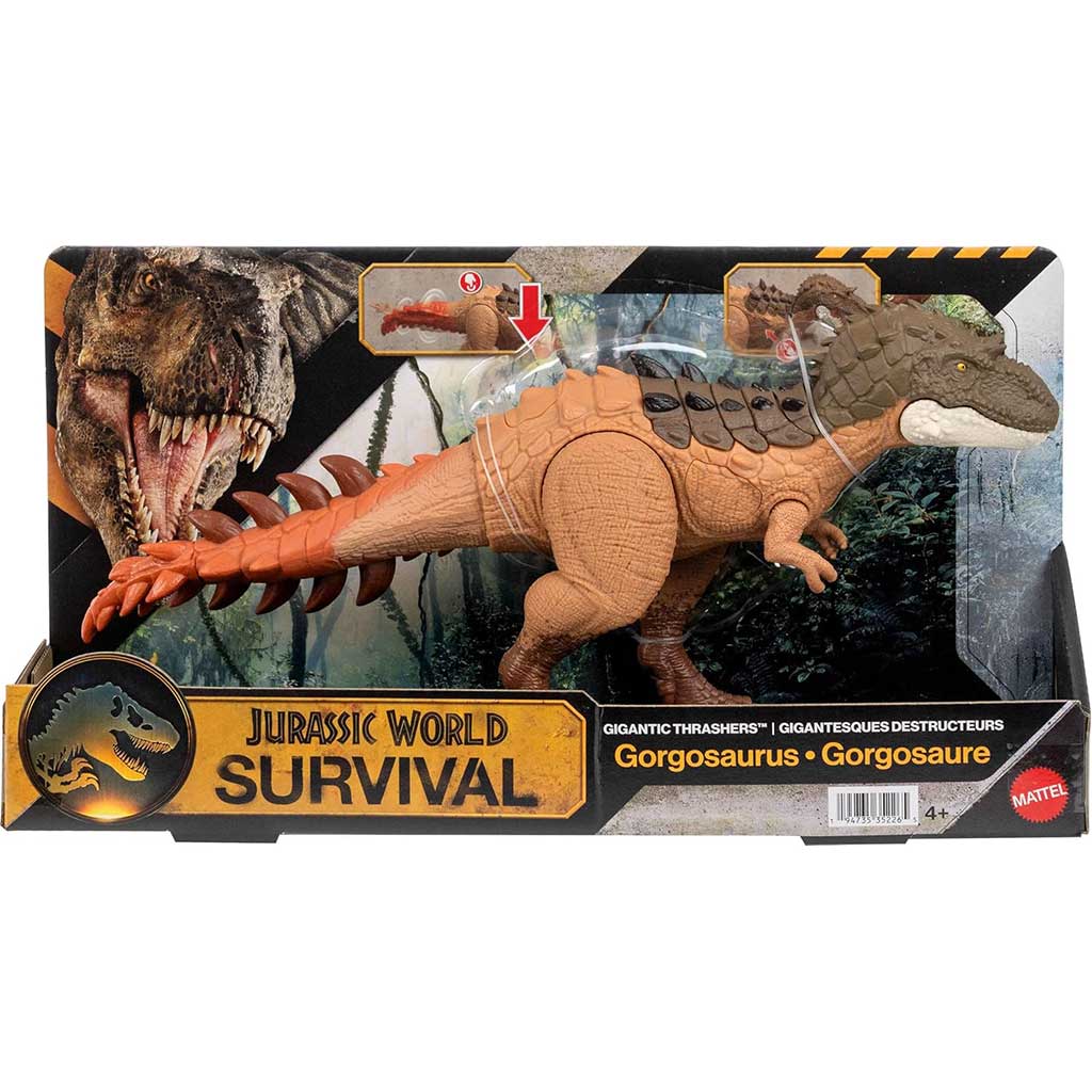 Jurassic World: Огромен атакуващ Горгозавър динозавър със звук - Mattel изображение 1