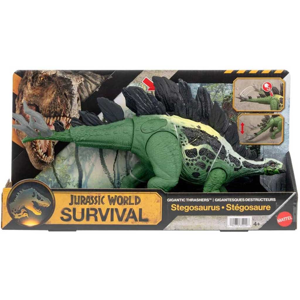 Jurassic World: Огромен атакуващ Стегозавър динозавър с звук - Mattel изображение 1